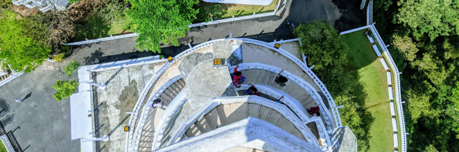 Tower of Ambuluwawa Temple in Sri Lanka