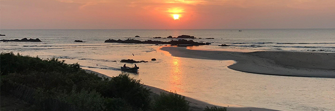 view of the sea during a sunrise