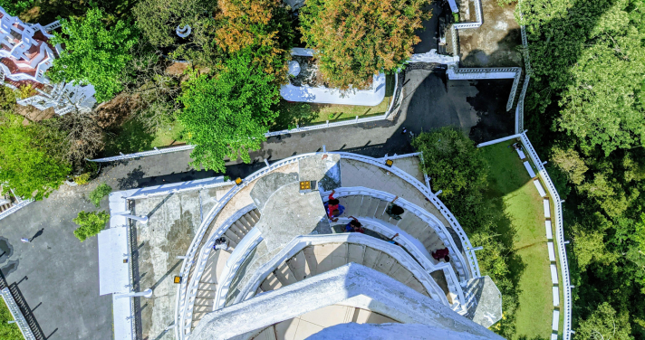 Tower of Ambuluwawa Temple in Sri Lanka