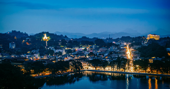 night view of kandy river