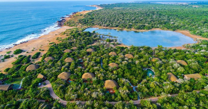 aerial view of Uga Chena Huts