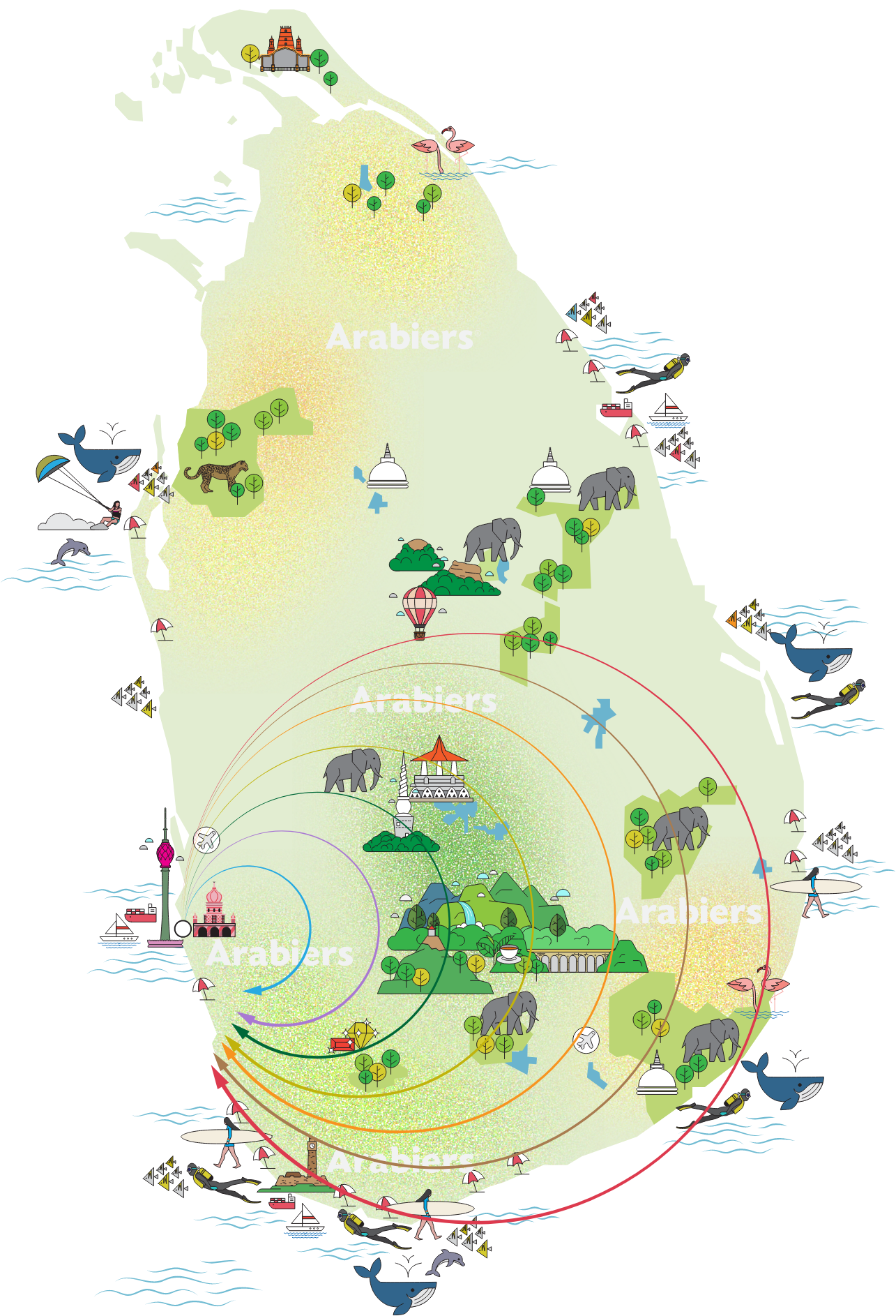 Detail map for sri lanka