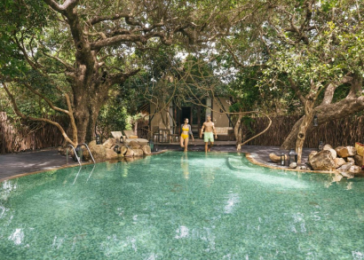 front view of a private pool at Uga Jungle Beach